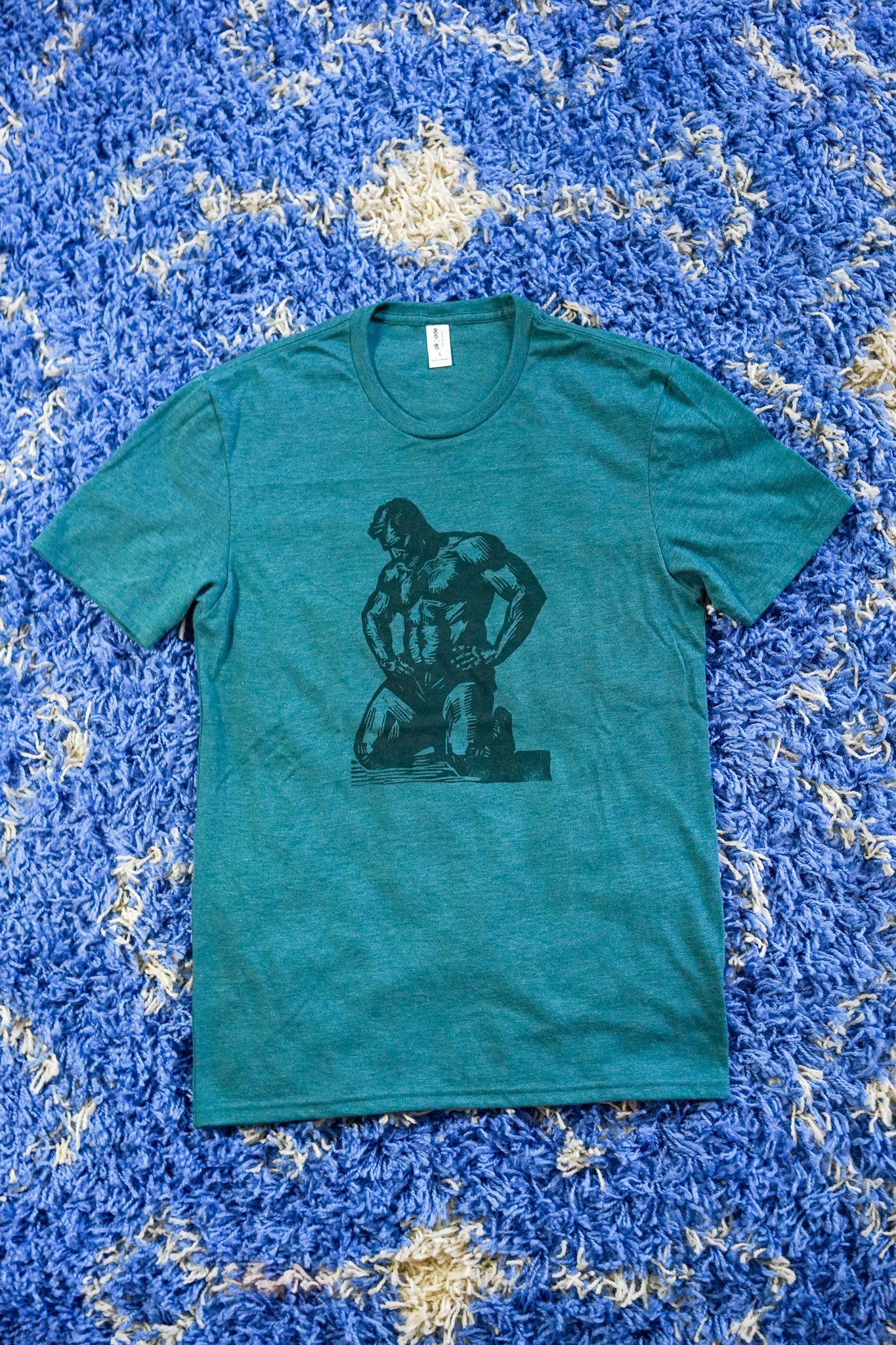 Kneel Stamp | Sage on Sea Green - Short Sleeve Tee