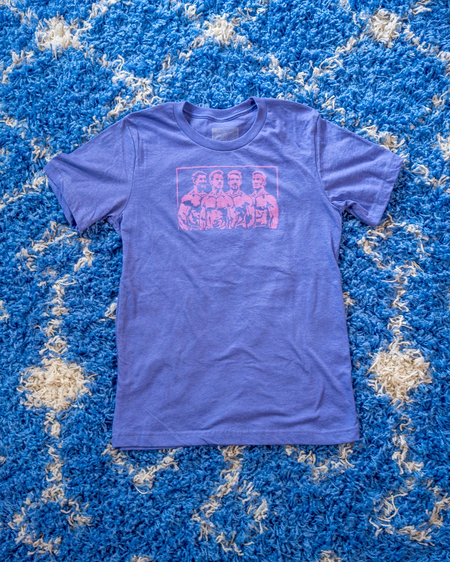 Daddies Stamp | Pink on Purple - Short Sleeve Tee