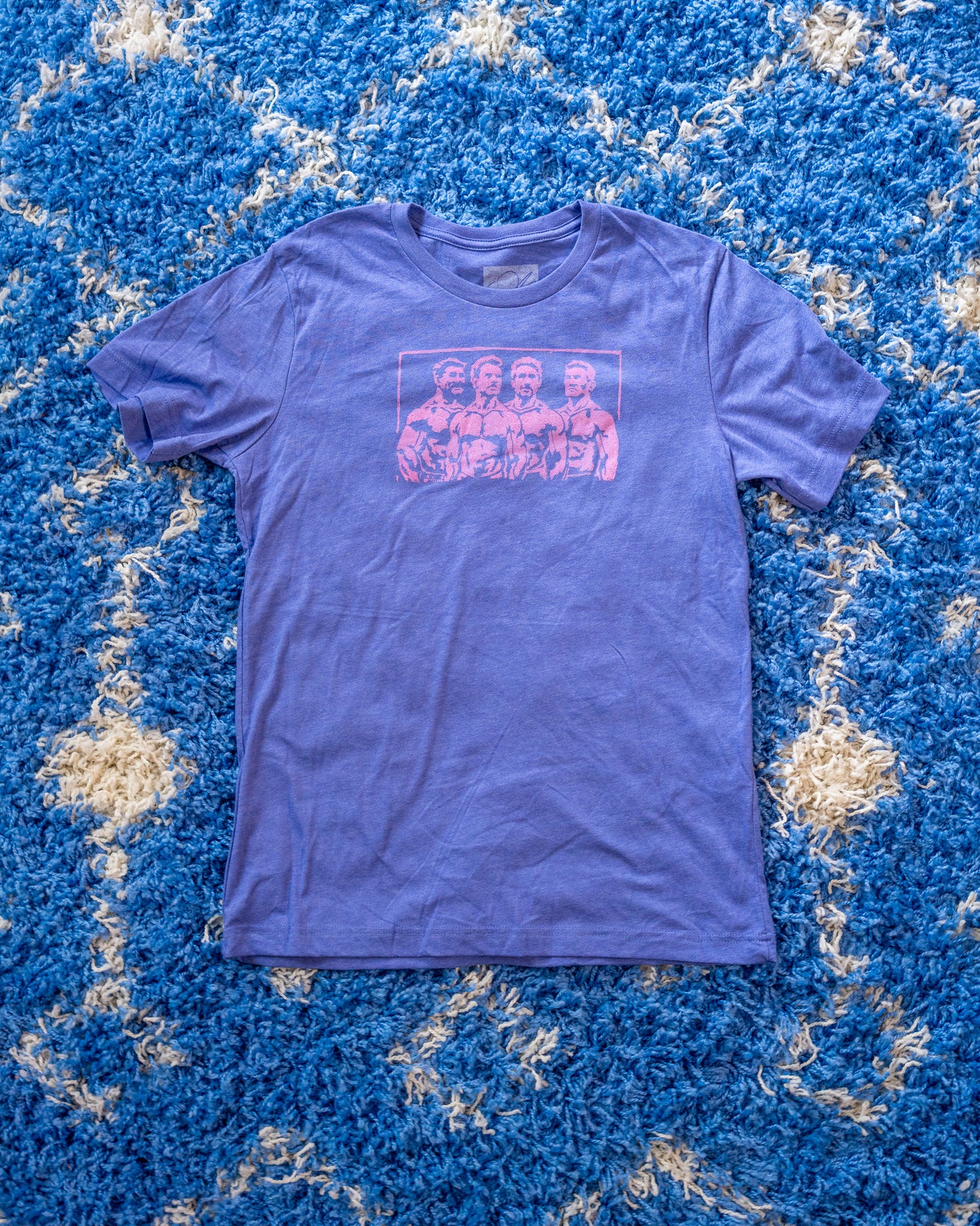 Daddies Stamp | Pink on Purple - Short Sleeve Tee