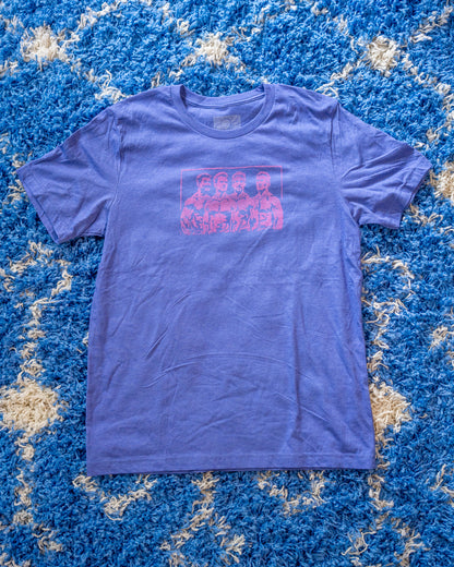 Daddies Stamp | Pink on Purple - Short Sleeve Tee