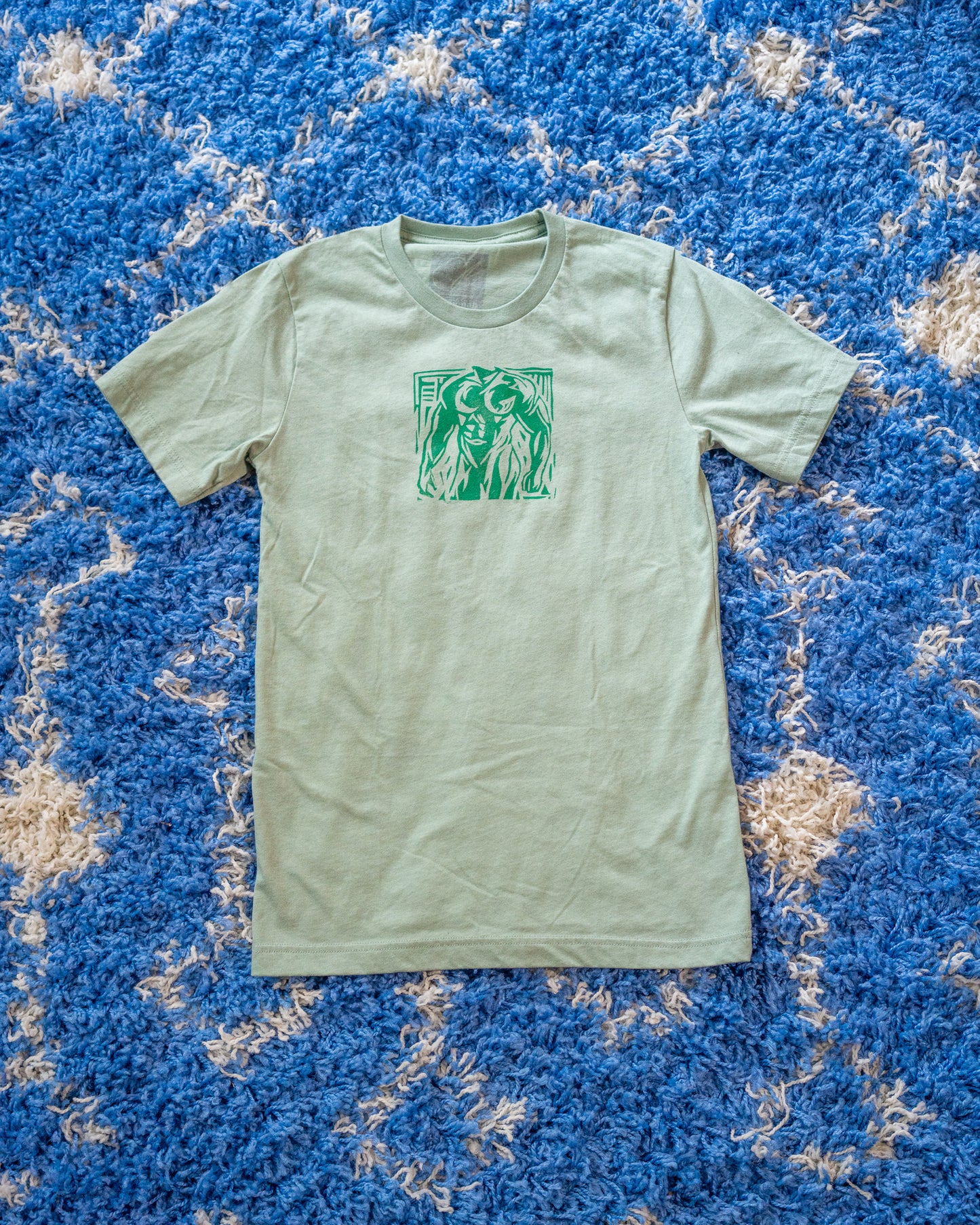 Man Stamp | Green on Sage - Short Sleeve Tee