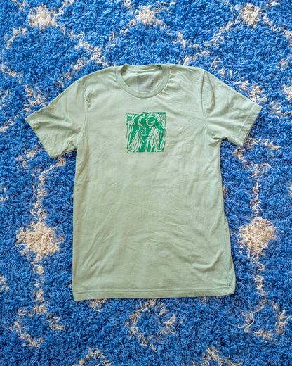 Man Stamp | Green on Sage - Short Sleeve Tee