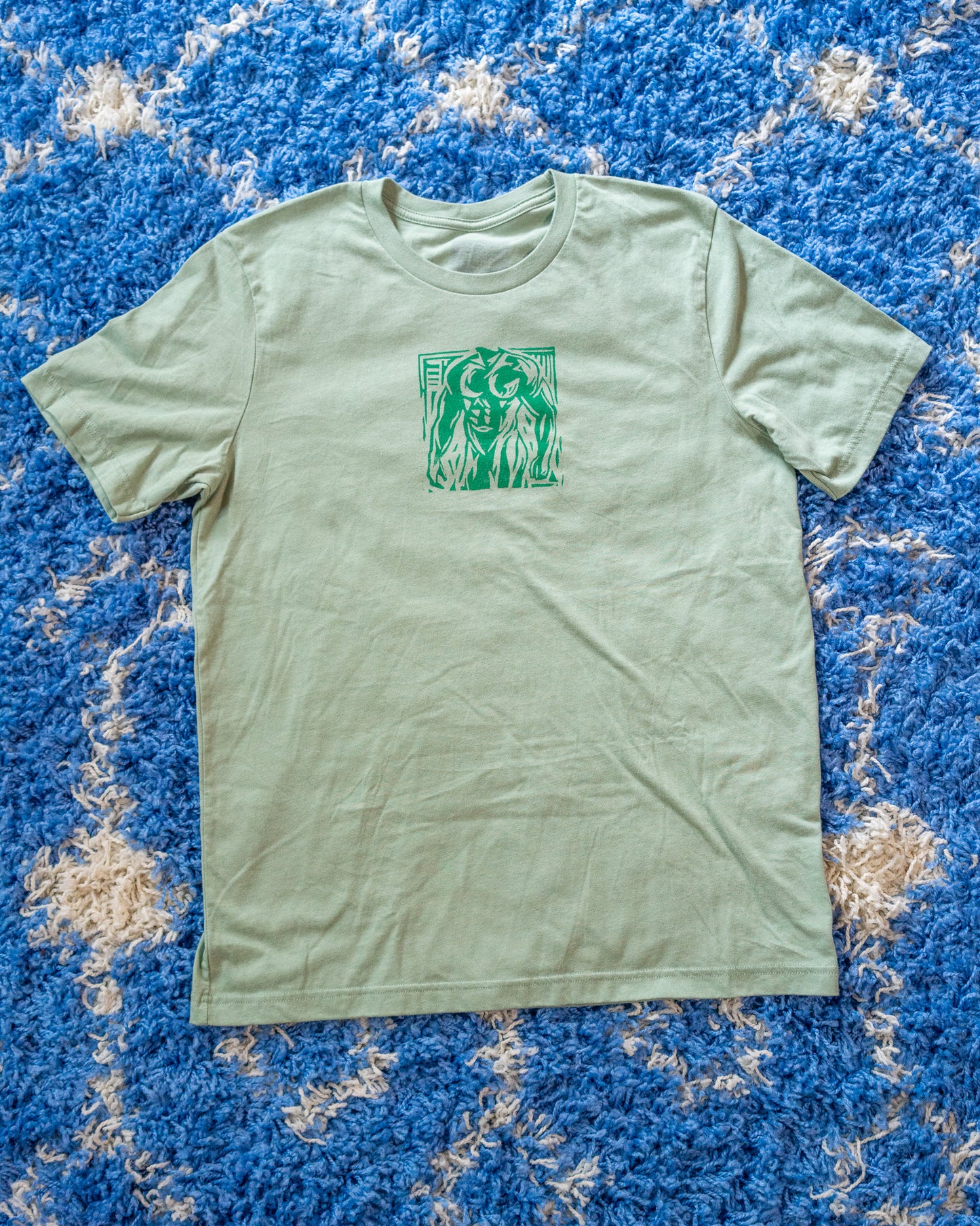 Man Stamp | Green on Sage - Short Sleeve Tee