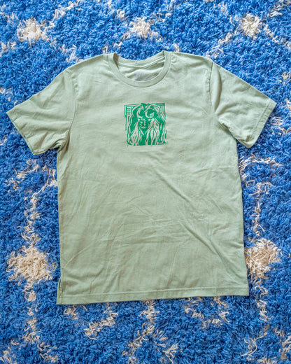 Man Stamp | Green on Sage - Short Sleeve Tee