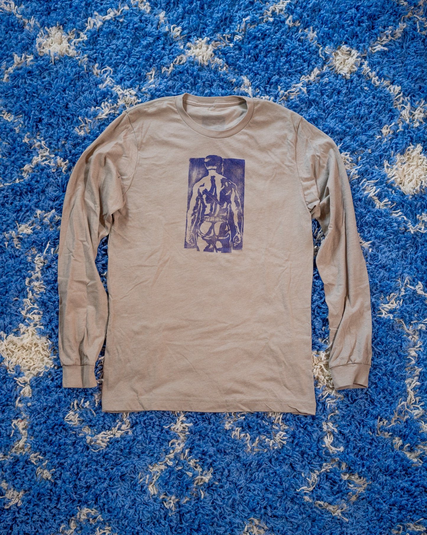 Spank Stamp | Purple on Stone - Long Sleeve Tee