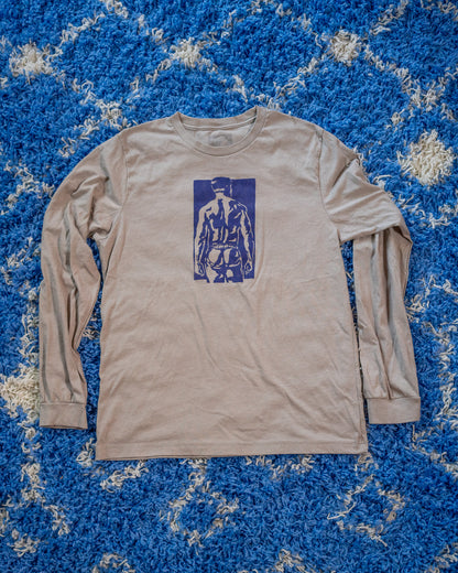 Spank Stamp | Purple on Stone - Long Sleeve Tee