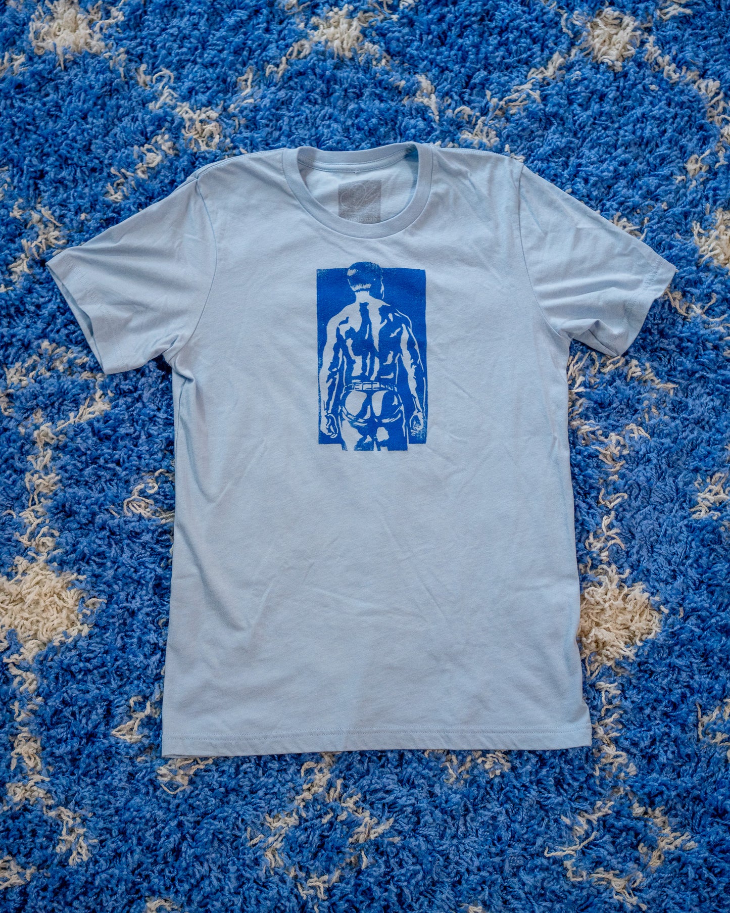 Spank Stamp | Blue on Light Blue - Short Sleeve Tee