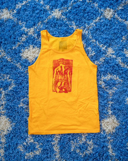 Spank Stamp | Red on Yellow - Tank Top