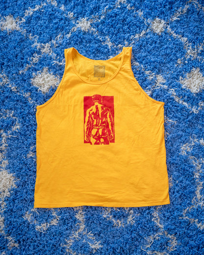 Spank Stamp | Red on Yellow - Tank Top