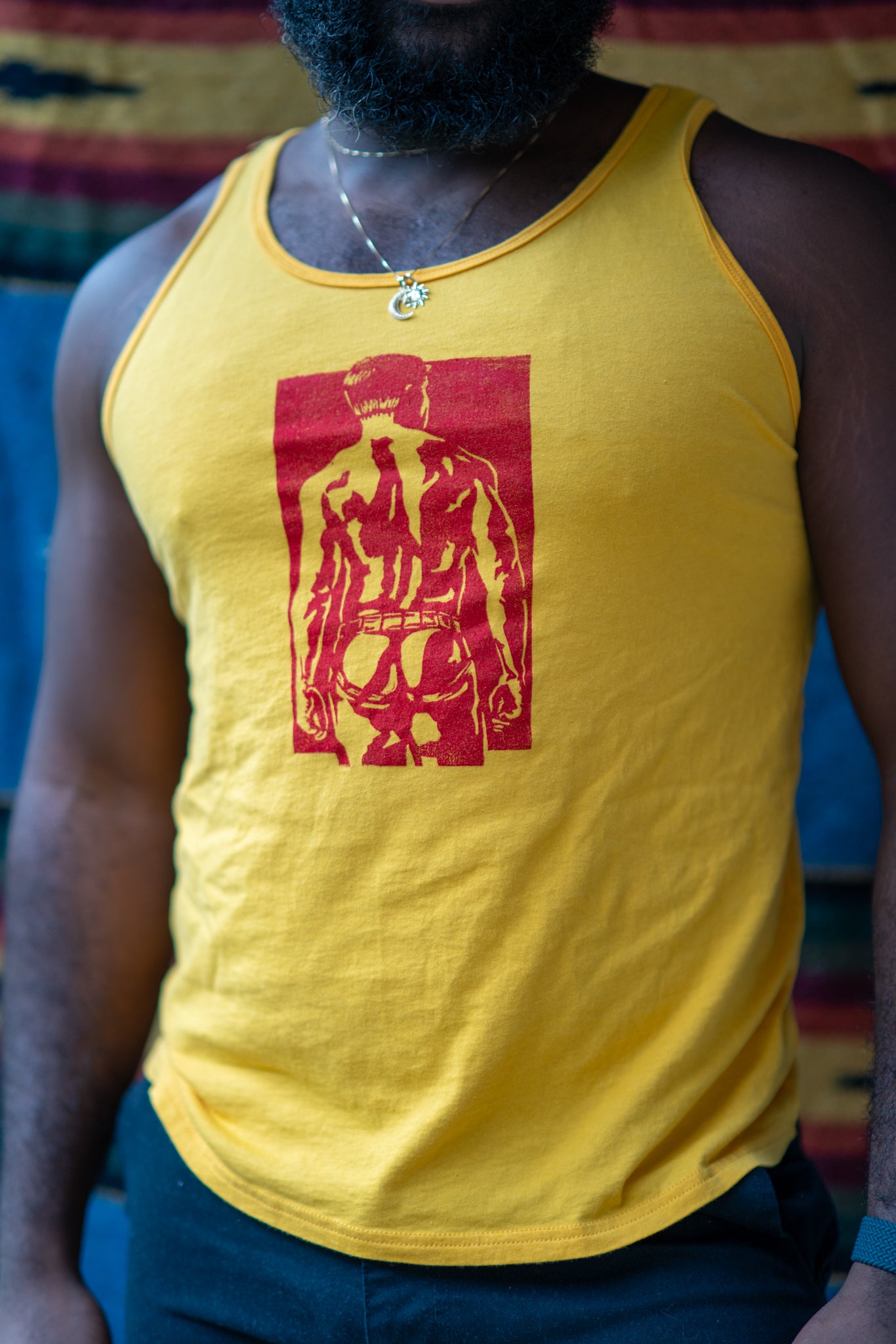 Spank Stamp | Red on Yellow - Tank Top