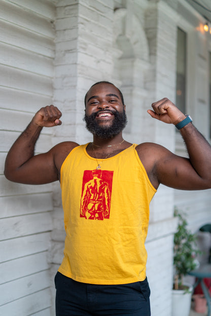 Spank Stamp | Red on Yellow - Tank Top