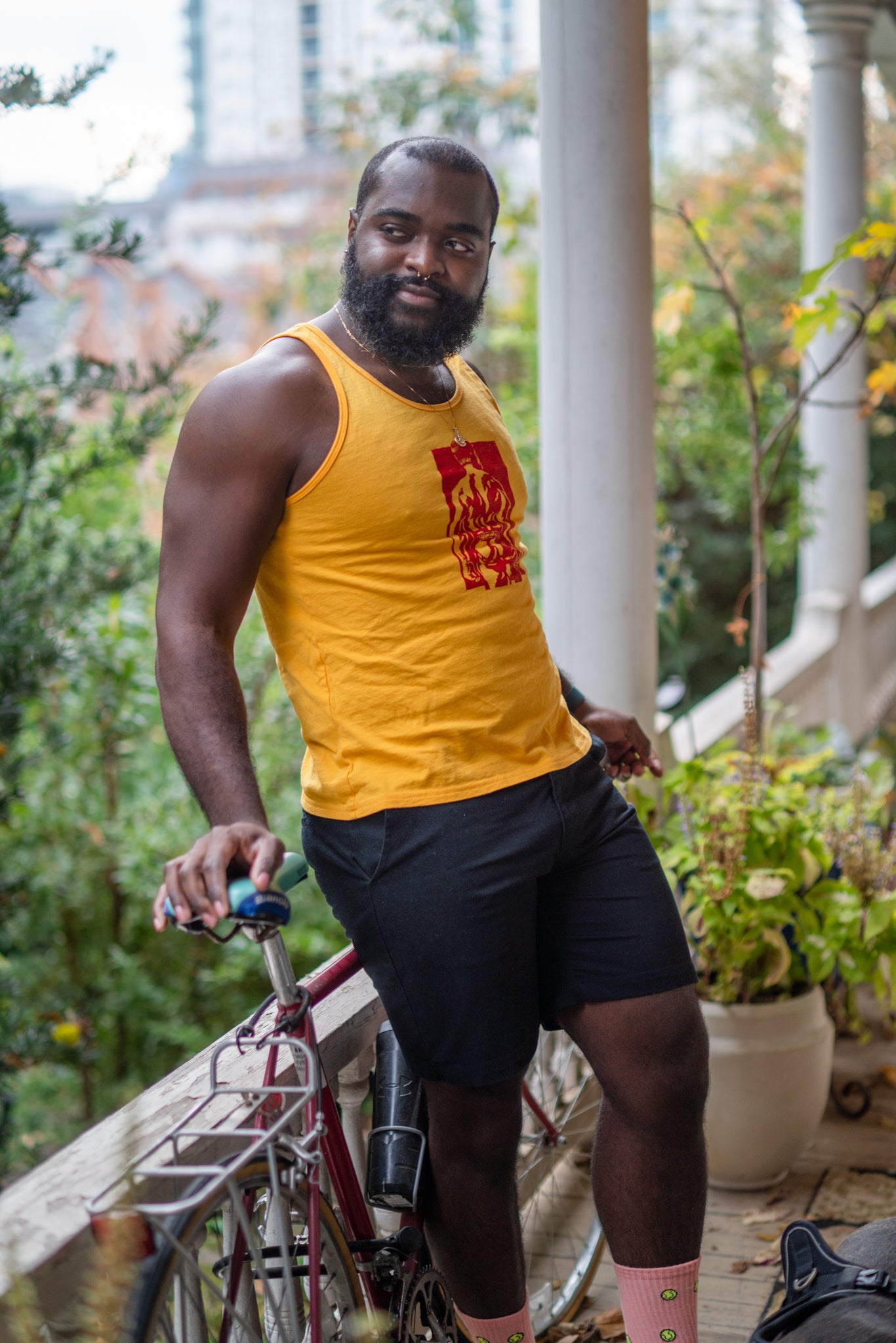 Spank Stamp | Red on Yellow - Tank Top