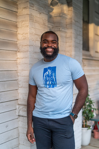 Spank Stamp | Blue on Light Blue - Short Sleeve Tee