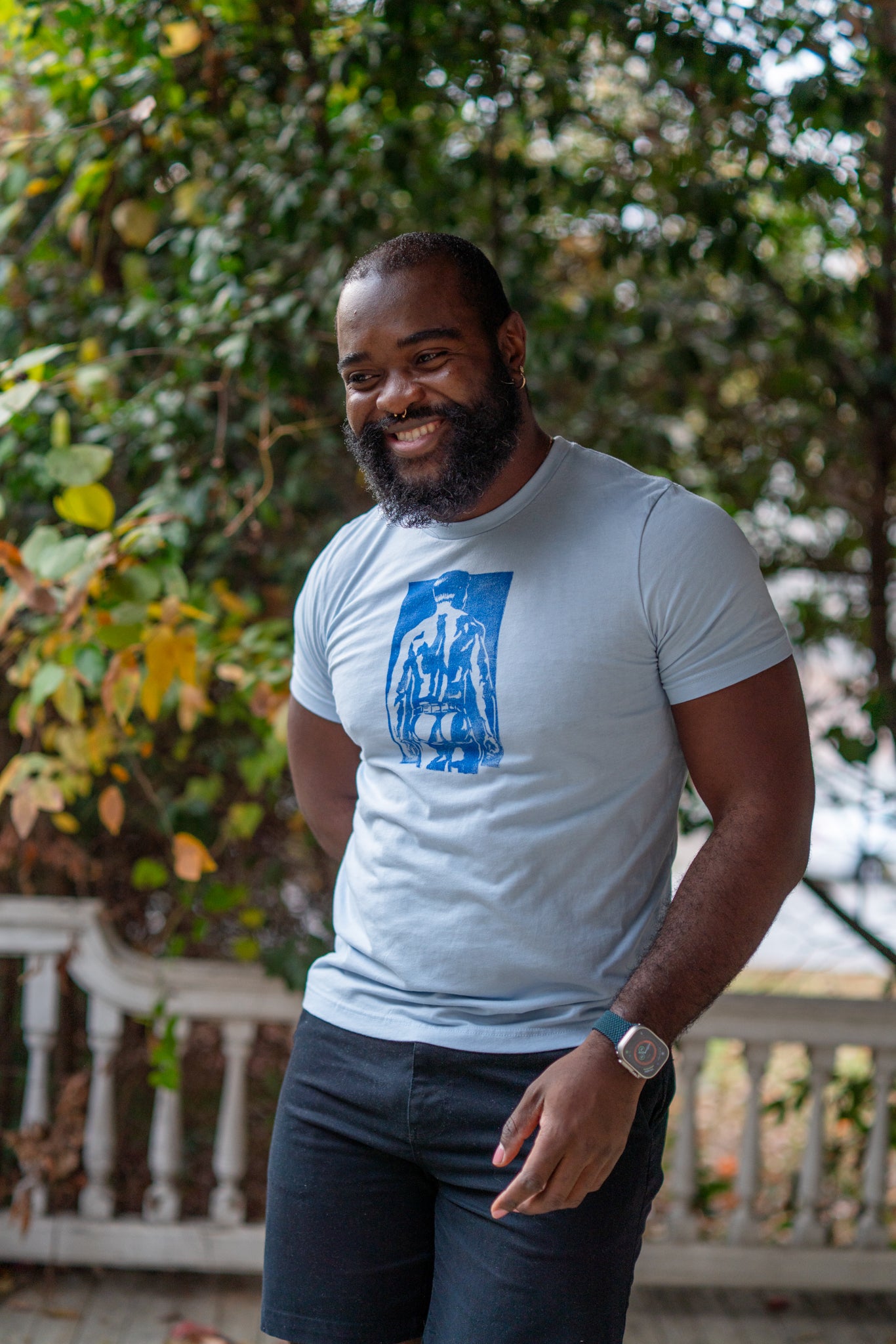 Spank Stamp | Blue on Light Blue - Short Sleeve Tee