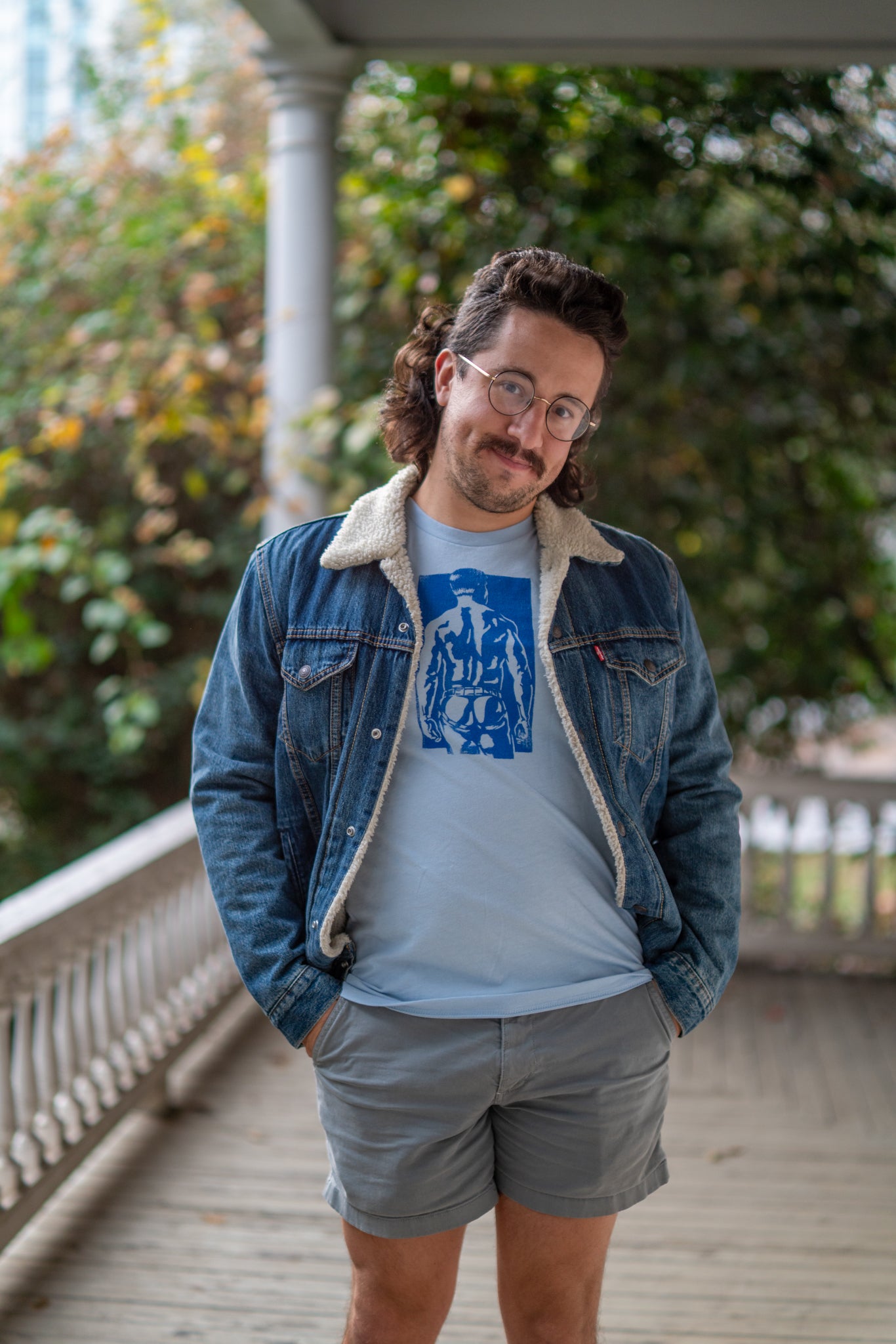 Spank Stamp | Blue on Light Blue - Short Sleeve Tee