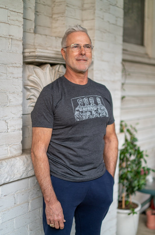 Daddies Stamp | White on Charcoal - Short Sleeve Tee