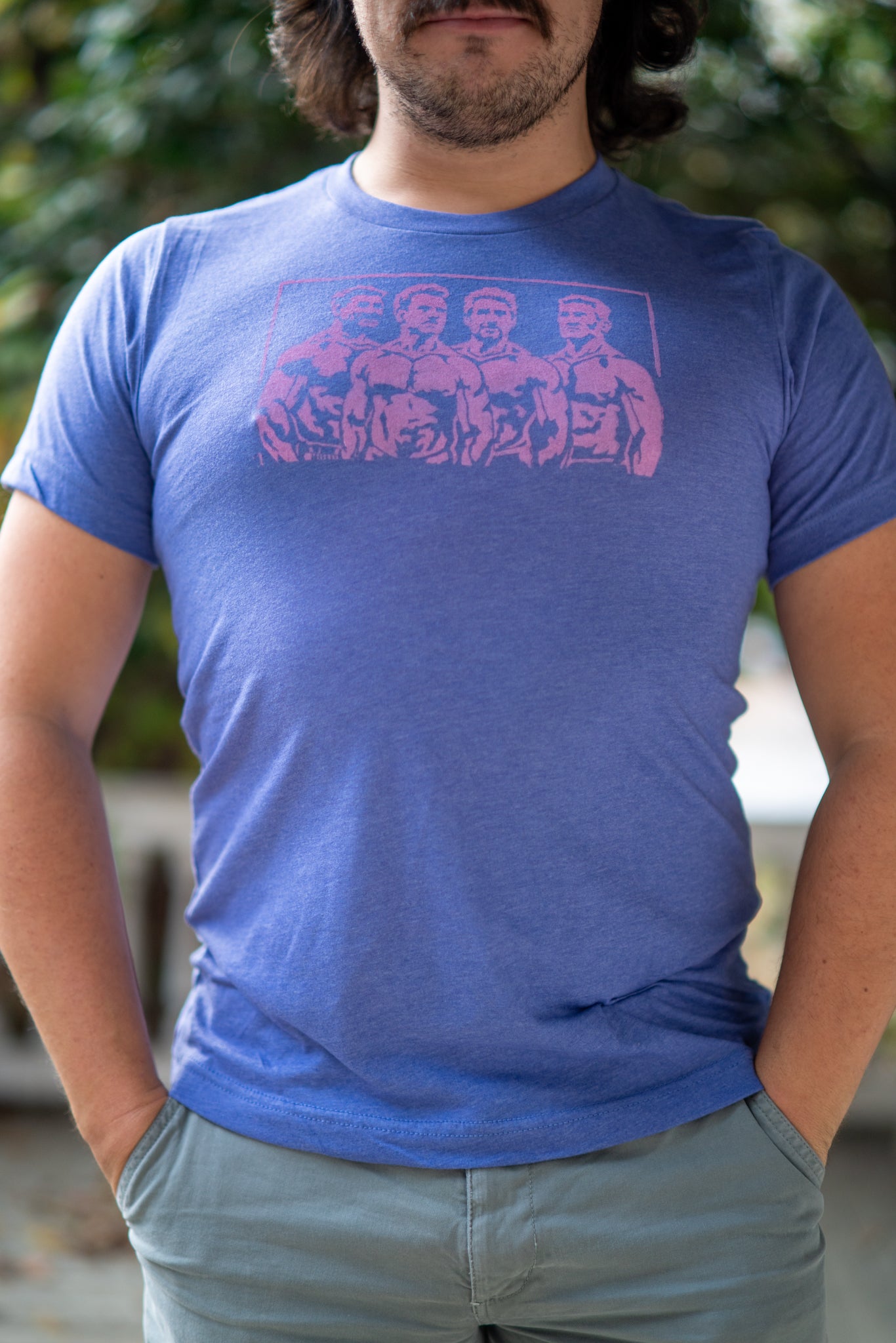 Daddies Stamp | Pink on Purple - Short Sleeve Tee